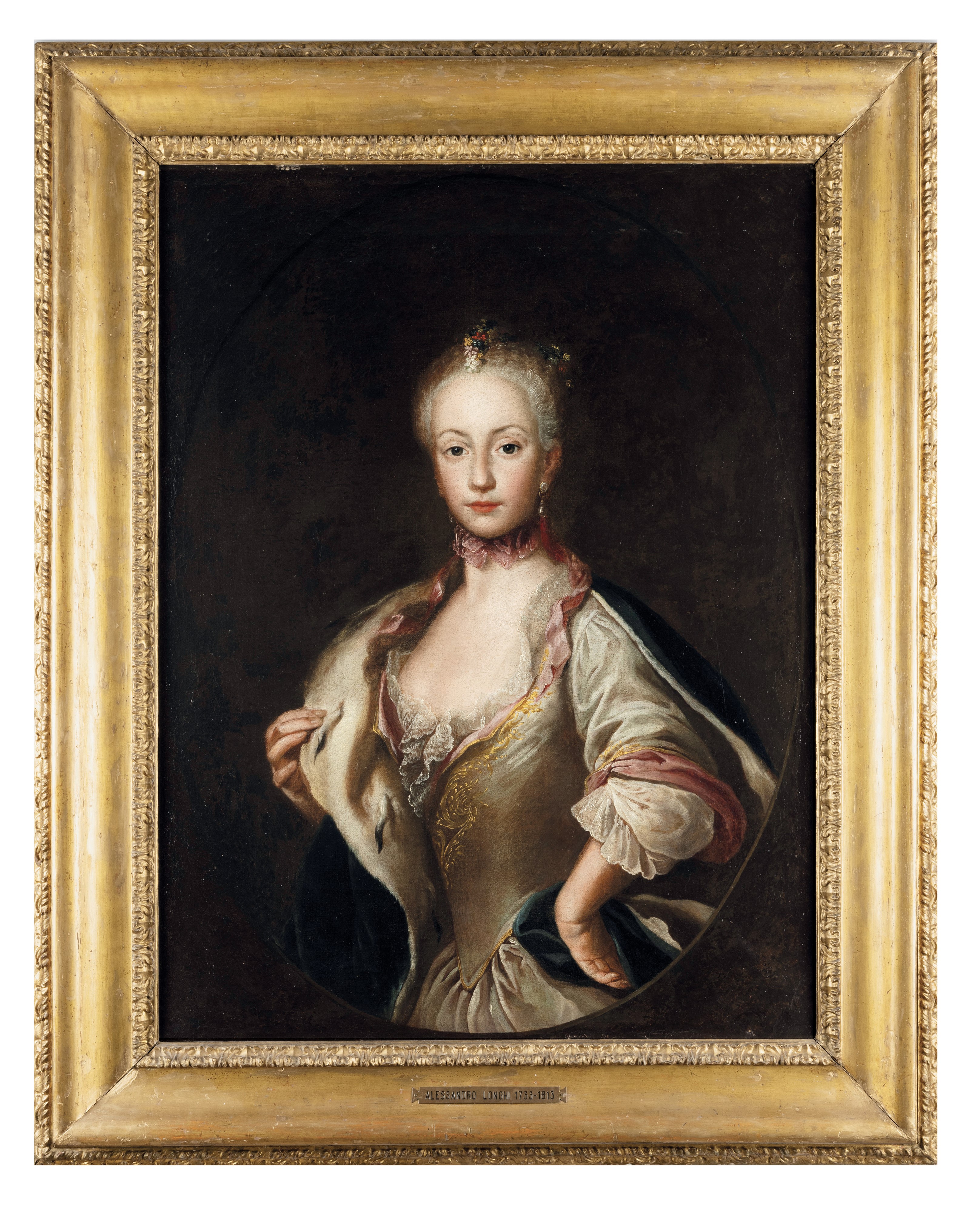 Alessandro Longhi - Ritratto di Gentildonna con Stola in Ermellino