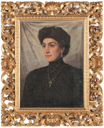 Pittore del XIX Secolo Ritratto Femminile