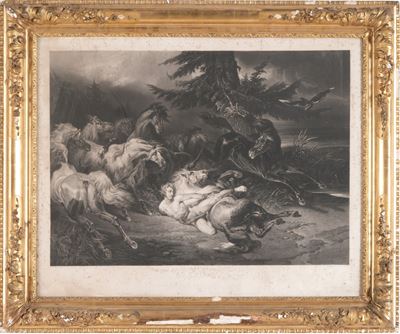 Stampa Raffigurante Scena Mitologica in Cornice Dorata