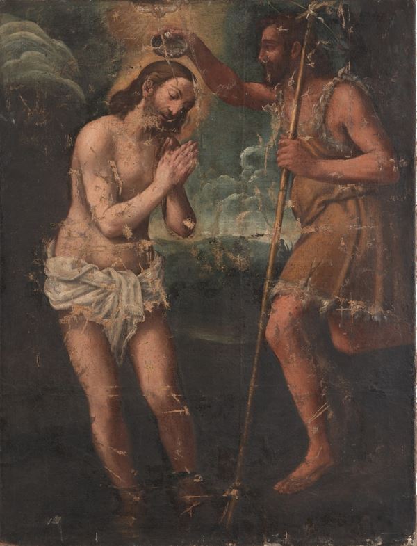 Scuola del XVI secolo Battesimo di Cristo