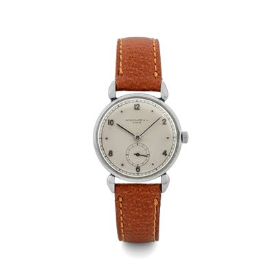 Calatrava "drop Lugs" Ref 1503 in Acciaio, Carica Manuale Numeri Arabi, Circa 1945