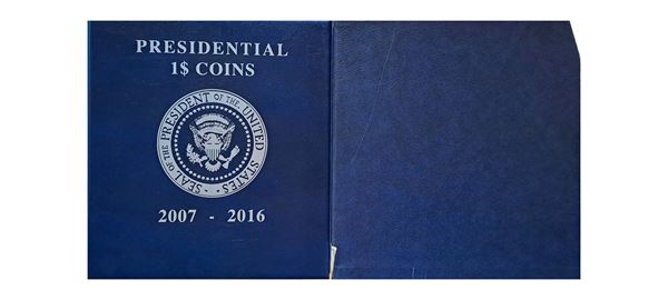 Stati Uniti. Album “Presidential 1 $ Coins –2007-2016”.