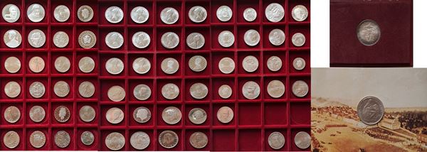 69 monete d’argento Italia – San Marino – Vaticano 1948-1999.