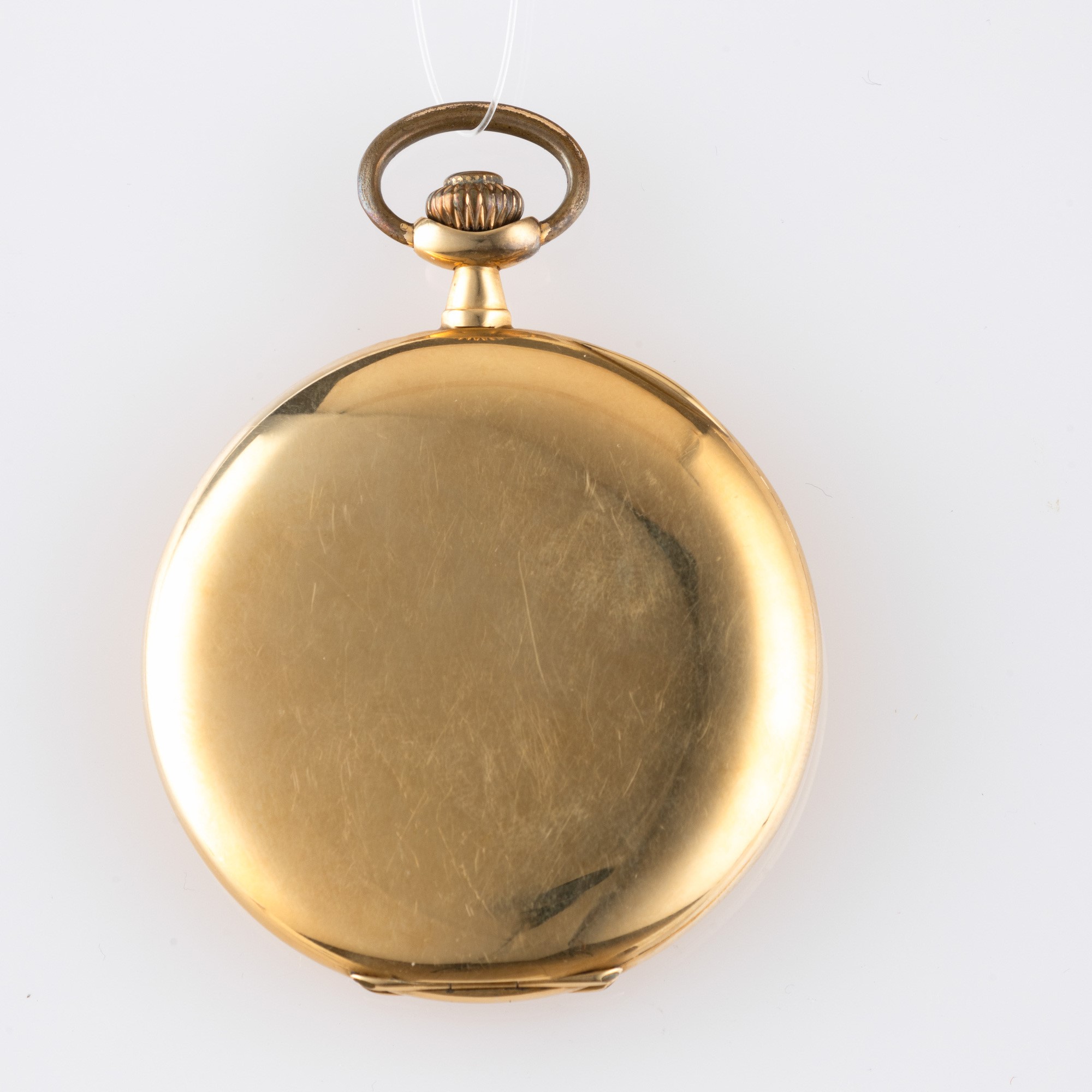 Tavannes Watch - Demi-savonette in oro giallo 18 k con quadrante champagne guilloché e piccoli se...