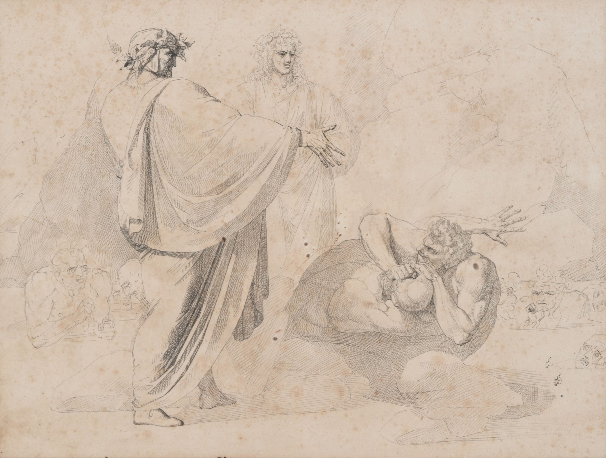 Scuola del XIX Secolo Dante e Ugolino