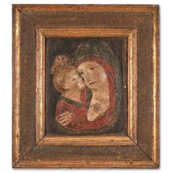 Italia, probabile XVI secolo Madonna con Bambino di modello rinascimentale