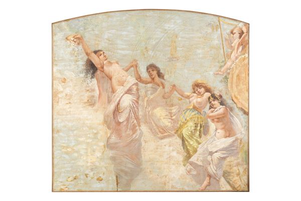 Strappo di affresco di gusto Art Nouveau