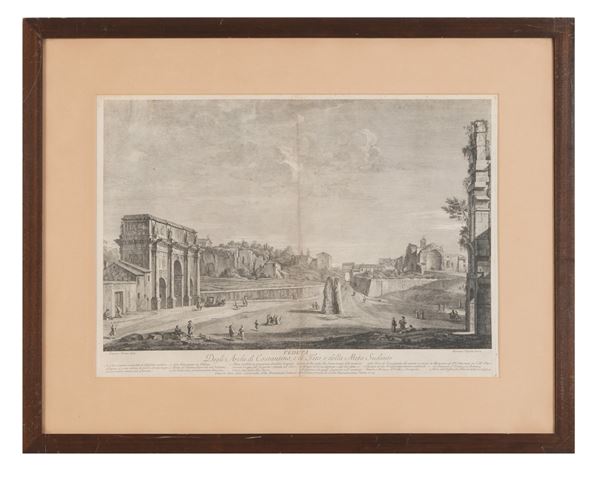 Giovanni Trevisan, detto Volpato (1735 – 1803) Veduta degli Archi di Costantino, e di Tito, e della Meta Sudante