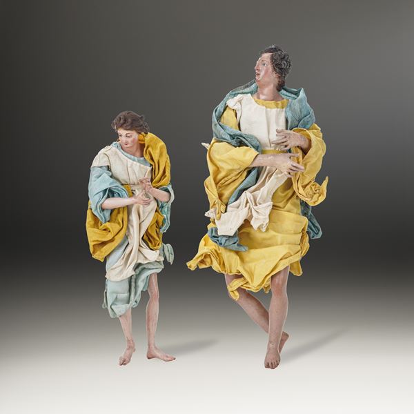 Arte presepiale napoletana, XVIII-XIX secolo Due angeli