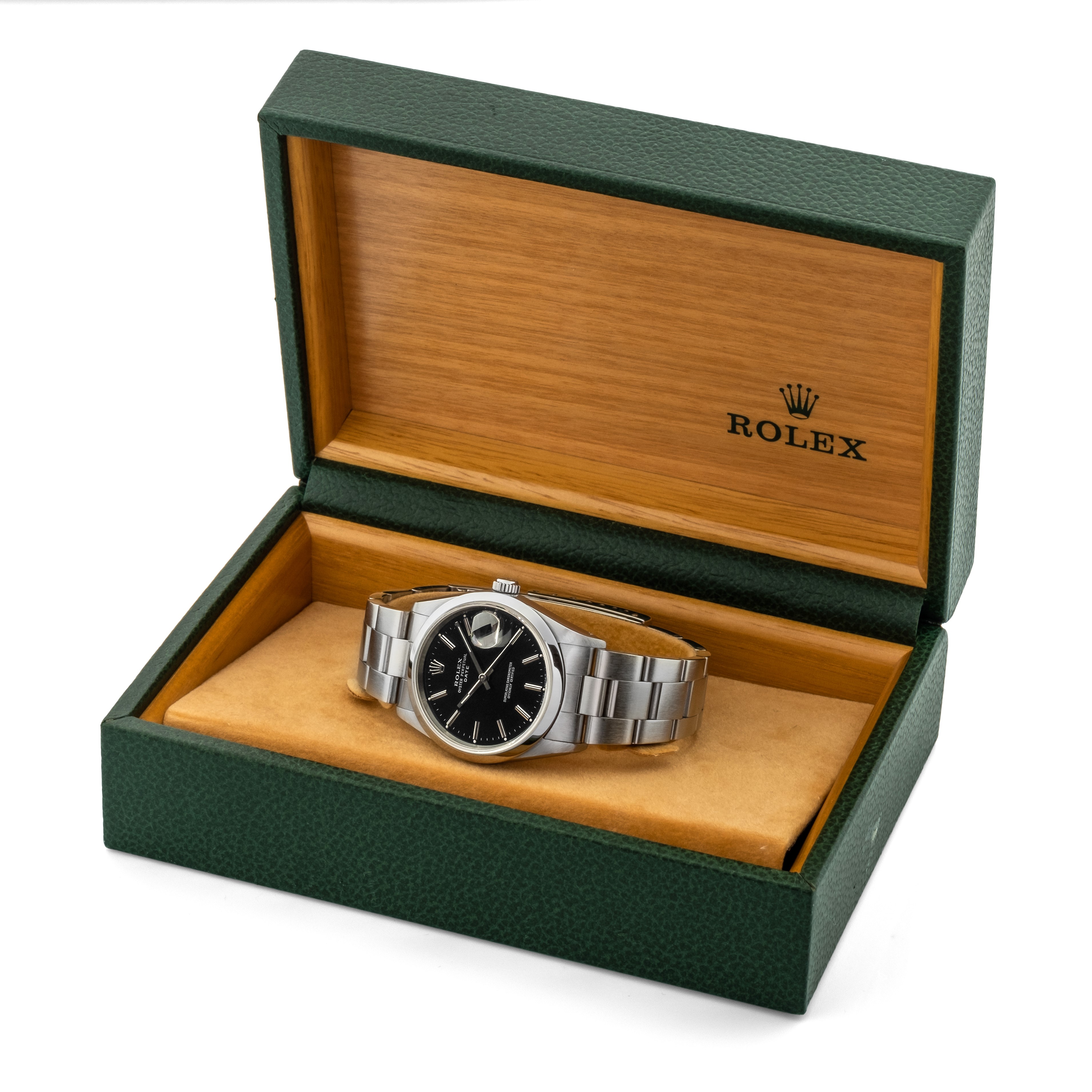 Rolex - Oyster Perpetual Date Ref 15200 in Acciaio, Quadrante Nero, Circa 1989