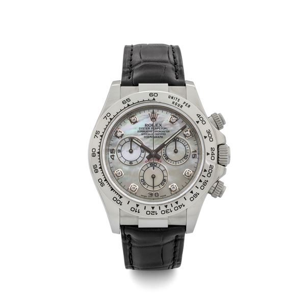 Cosmograph Daytona ref 116519 quadrante Madreperla azzurra, scatola e garanzia, circa 2009