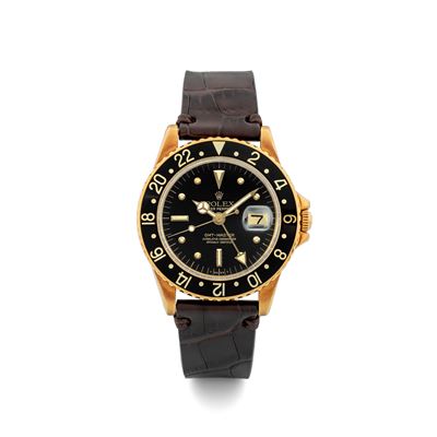 Raro Gmt Master Ref 1675 in Oro Giallo 18k, Quadrante Nipple, Circa 1978