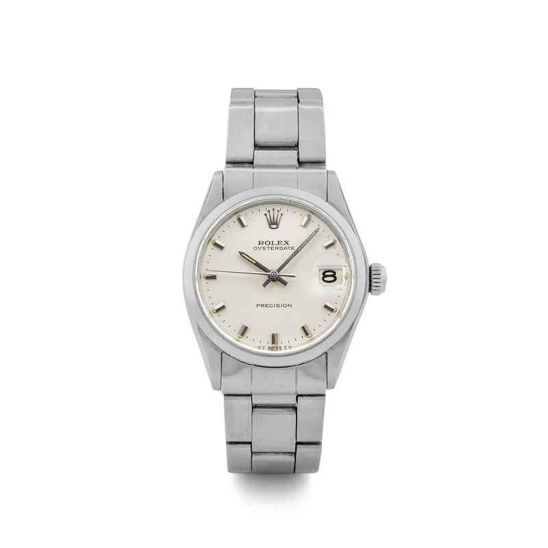 Rolex : Oyster Precision Date Lady ref 6466 in steel with manual winding, circa 1969  - Auction Watches - Cambi Casa d'Aste