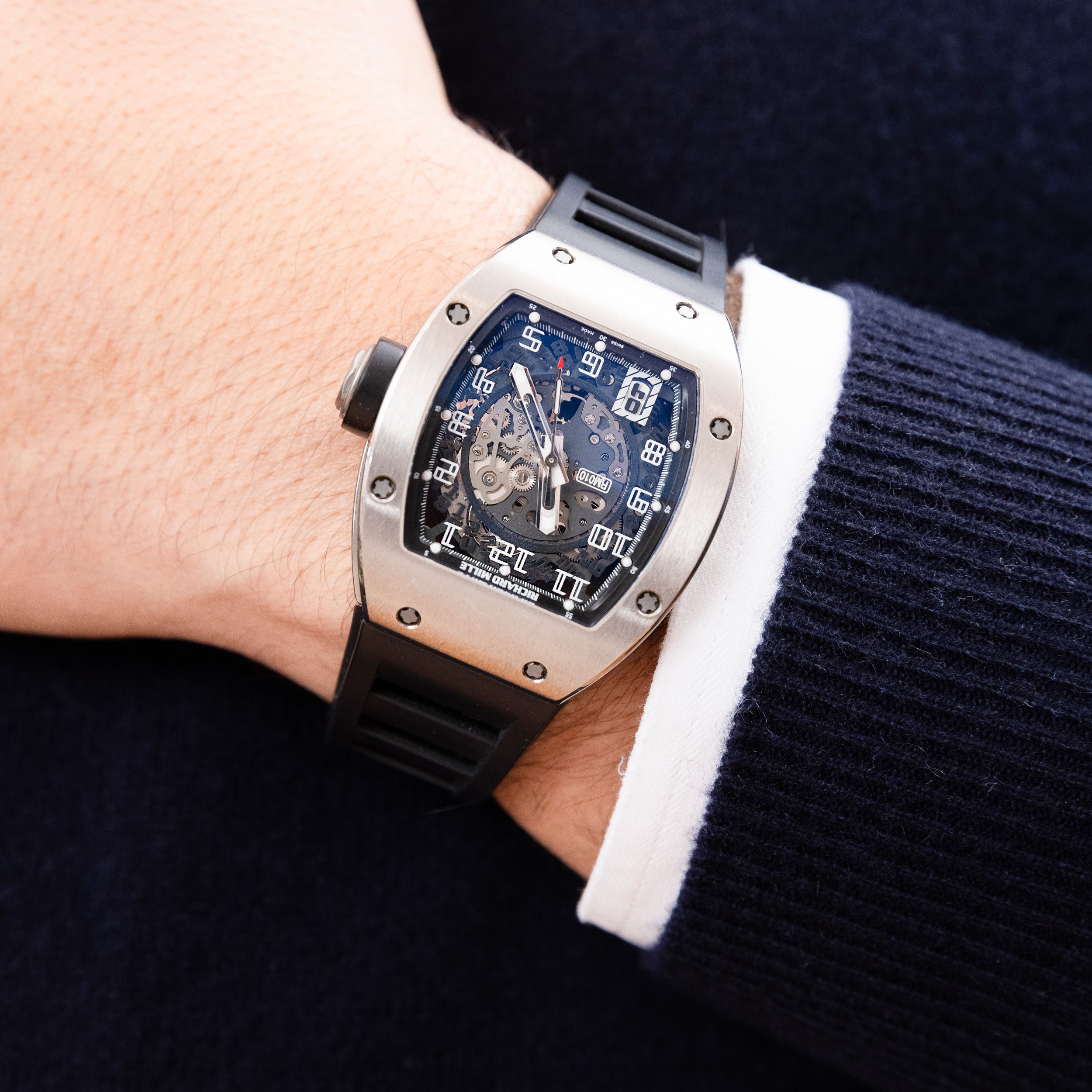 Richard Mille - Raro Rm-010 in Oro Bianco 18k, Quadrante Scheletrato Scatola e Garanzia, Circa 20...