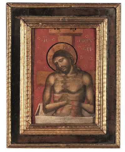 Scuola del XV-XVI secolo, Vir Dolorum, olio su tavola