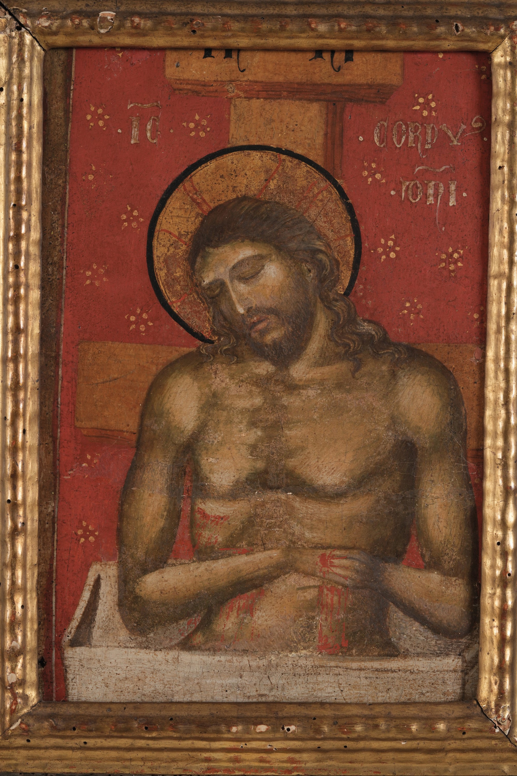 Scuola del XV-XVI secolo, Vir Dolorum, olio su tavola