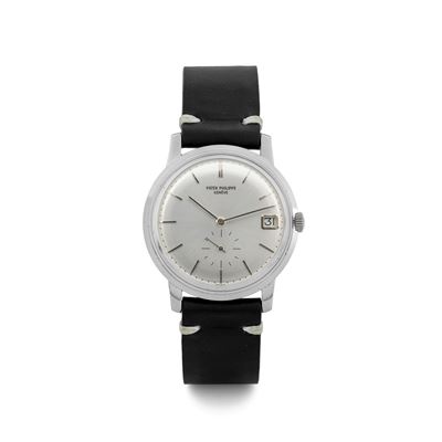 Calatrava Ref 3445 in Oro Bianco 18k, Carica Automatica e Fondello a Vite, Circa 1970