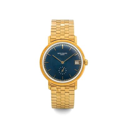 Raro Calatrava Ref 3445 in Oro Giallo con Bracciale Originale e Fondello Inciso Serpico Y Laino, ...