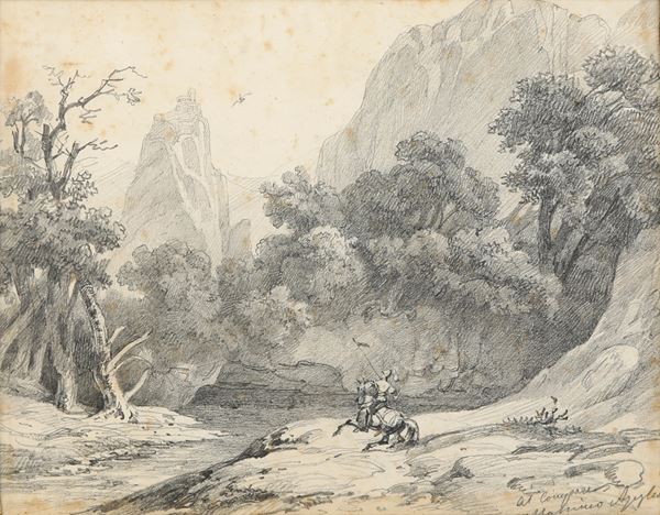Paesaggio con cavaliere