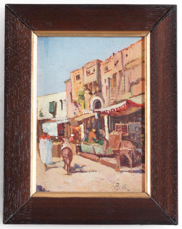 Siglato P.A. Veduta di pese