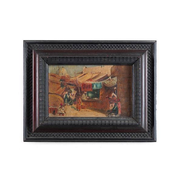 Pittore del XIX-XX secolo Mercato orientale