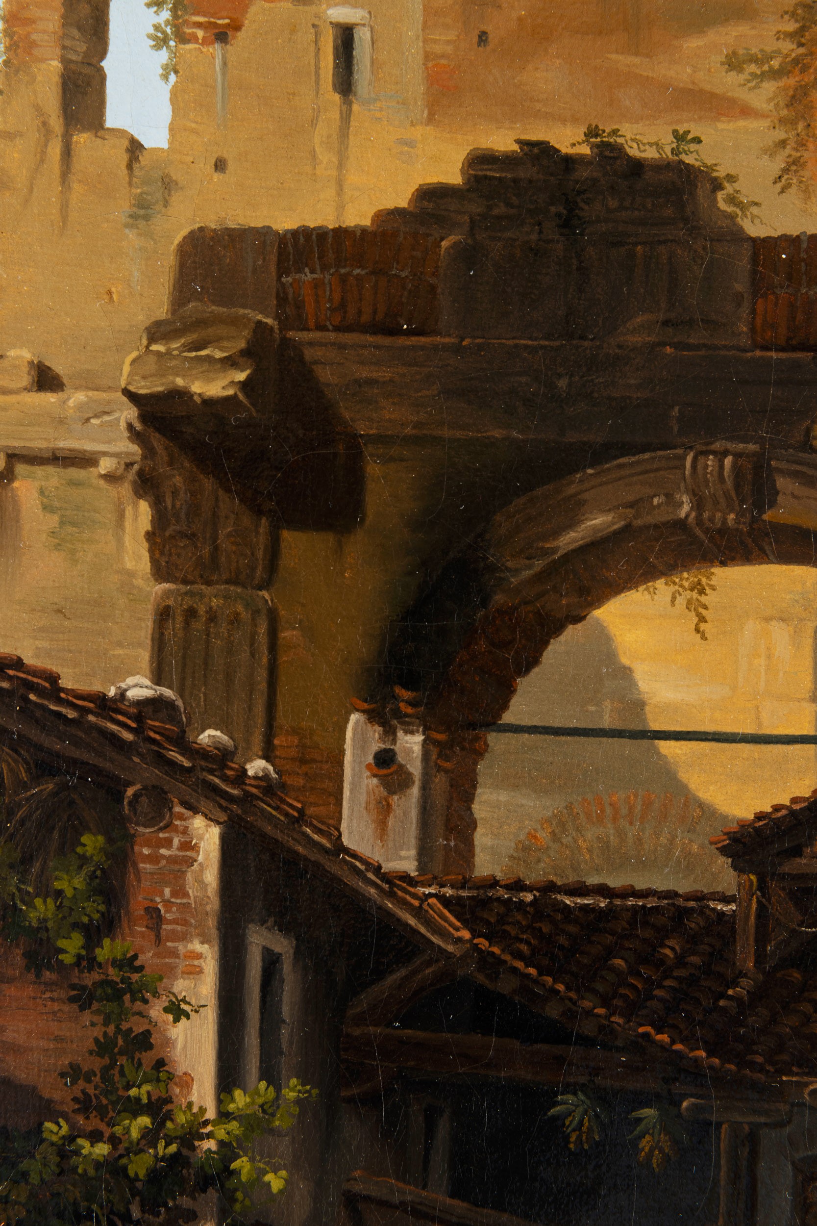 Giovanni Migliara - Paesaggio con Rovine e Figure di Popolani