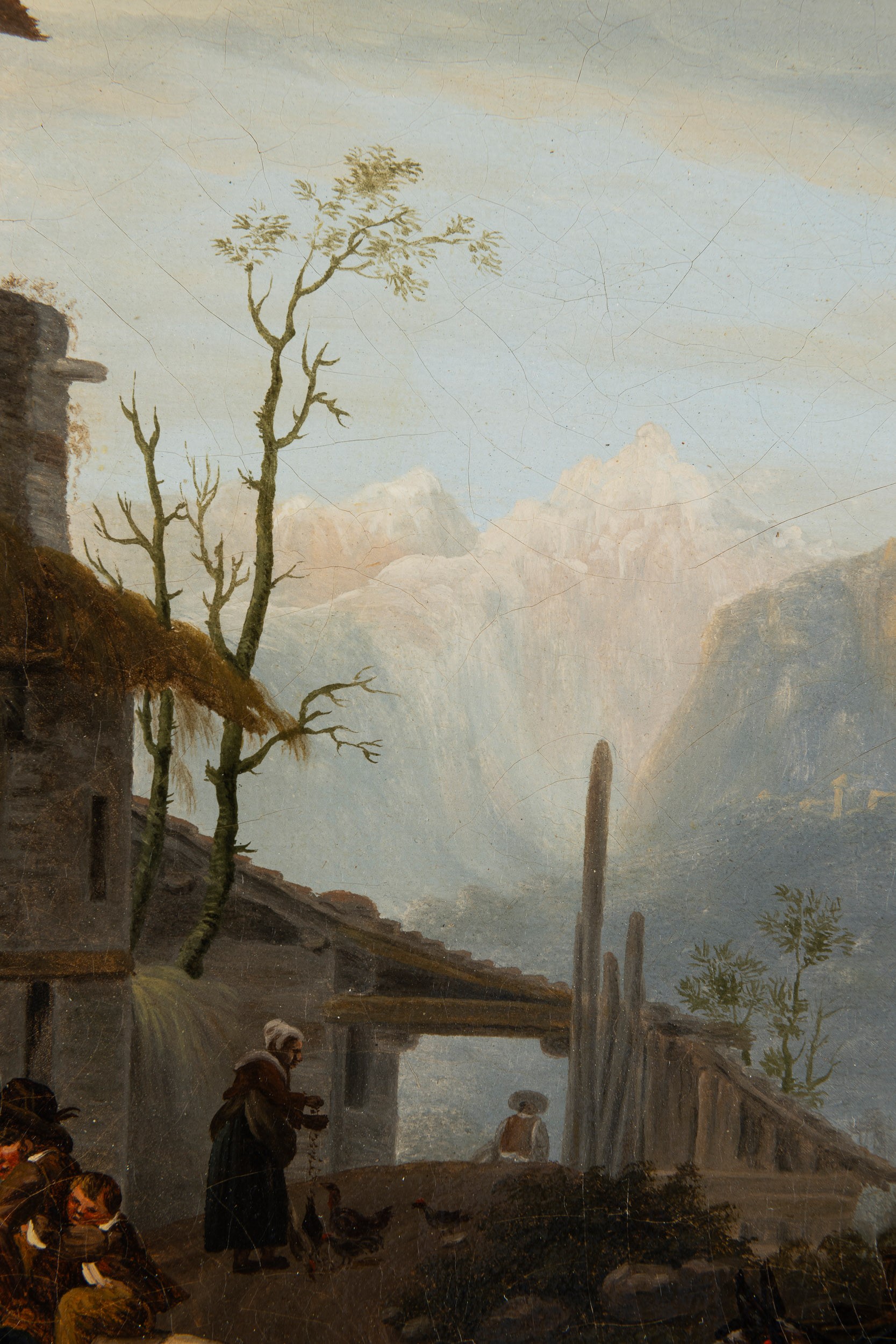 Giovanni Migliara - Paesaggio con Rovine e Figure di Popolani