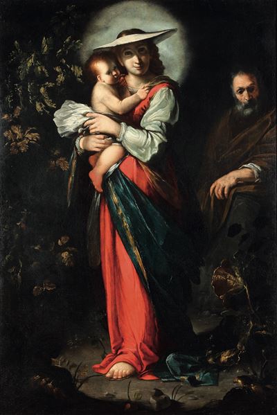 Bernardo Strozzi (1581 Genova-1644 Venezia) e Bottega Fuga in Egitto