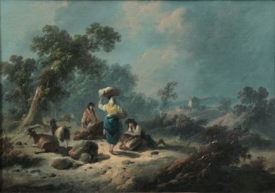 Paesaggio con Pastori e Contadina