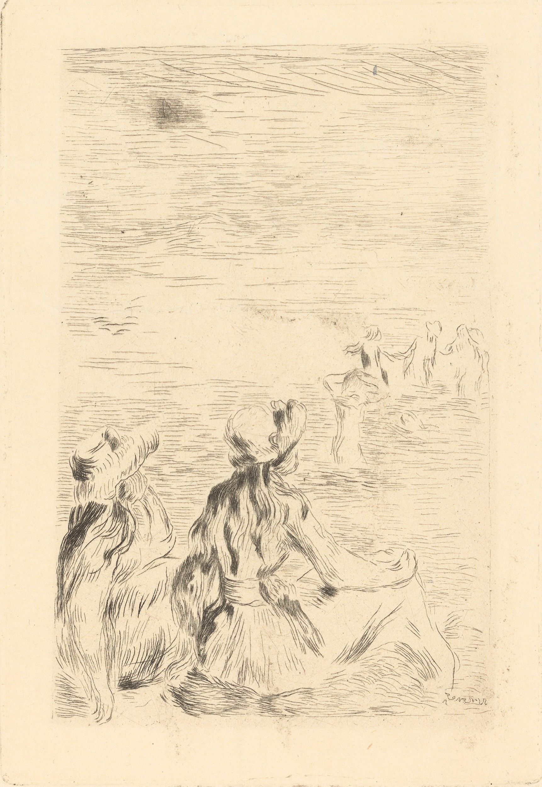 Pierre-auguste Renoir (1841-1919) - Sur la Plage, À Berneval