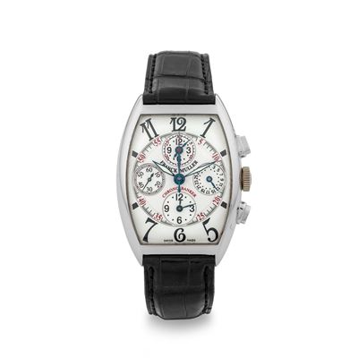 Chrono Master Banker in Oro Bianco 18k, Edizione Limitata, Carica Automatica, Circa 2000
