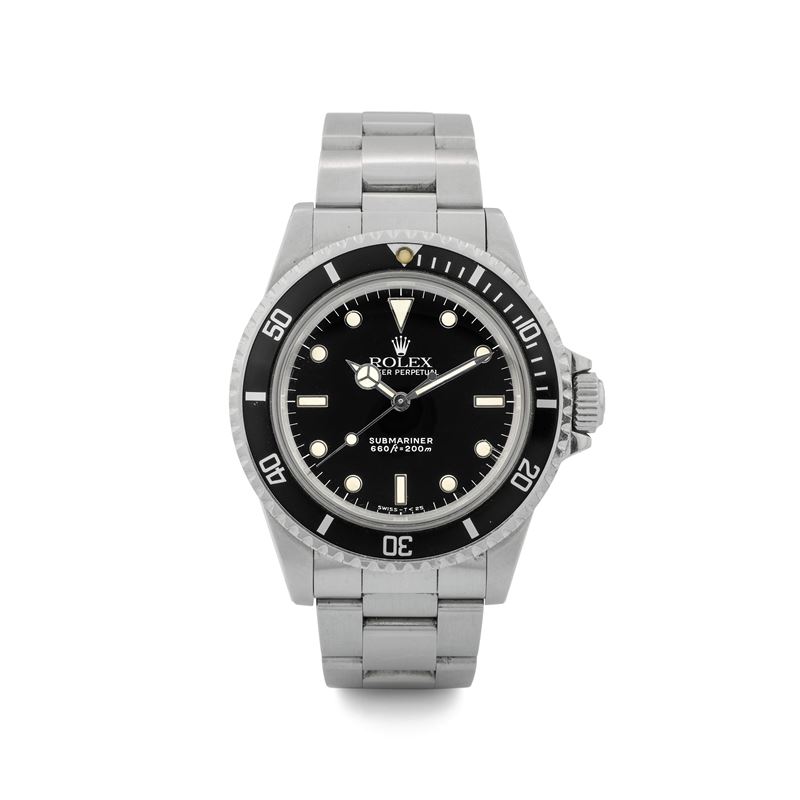 Rolex : Submariner ref 5513 in acciaio quadrante bicchierini, circa 1989  - Asta Orologi da Polso - Cambi Casa d'Aste