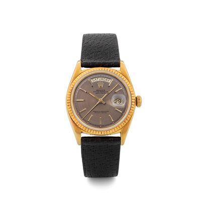 Day-date Ref 1803 in Oro Giallo 18k, Quadrante "concentric" Grigio Antracite, Circa 1961