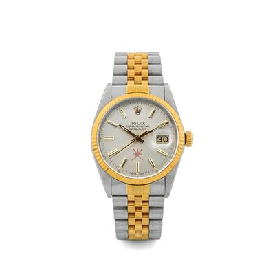 Datejust Oman Ref 16013 con Spade Rosse Khanjar Acciaio e Oro, con Garanzia Timbrata Oman Origina...