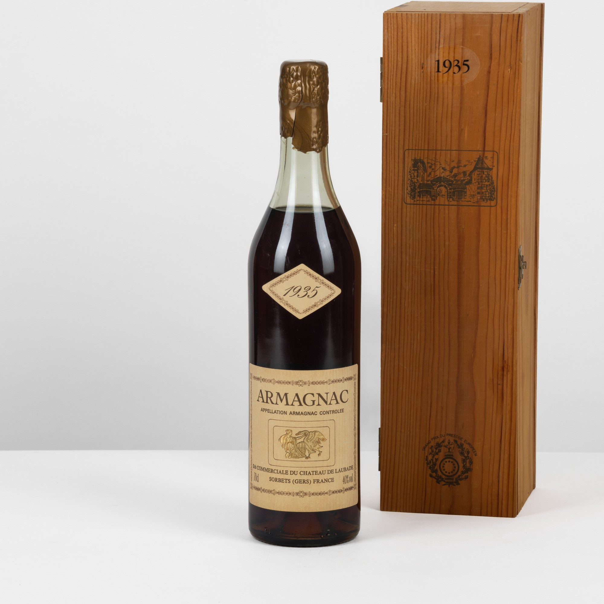 Chateau De Laubade, Armagnac 1935 in bottiglia da 70cl