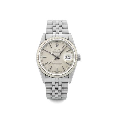 Datejust Ref 16234, Acciaio Lunetta Zigrinata in Oro Bianco, Circa 1997