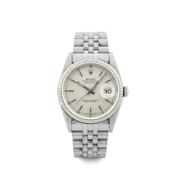 Rolex - Datejust ref 16234, steel, white gold knurled bezel, circa 1997