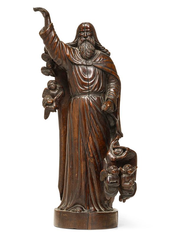 Dio Padre. Arte rinascimentale. Italia meridionale XVI secolo, siglata GdN