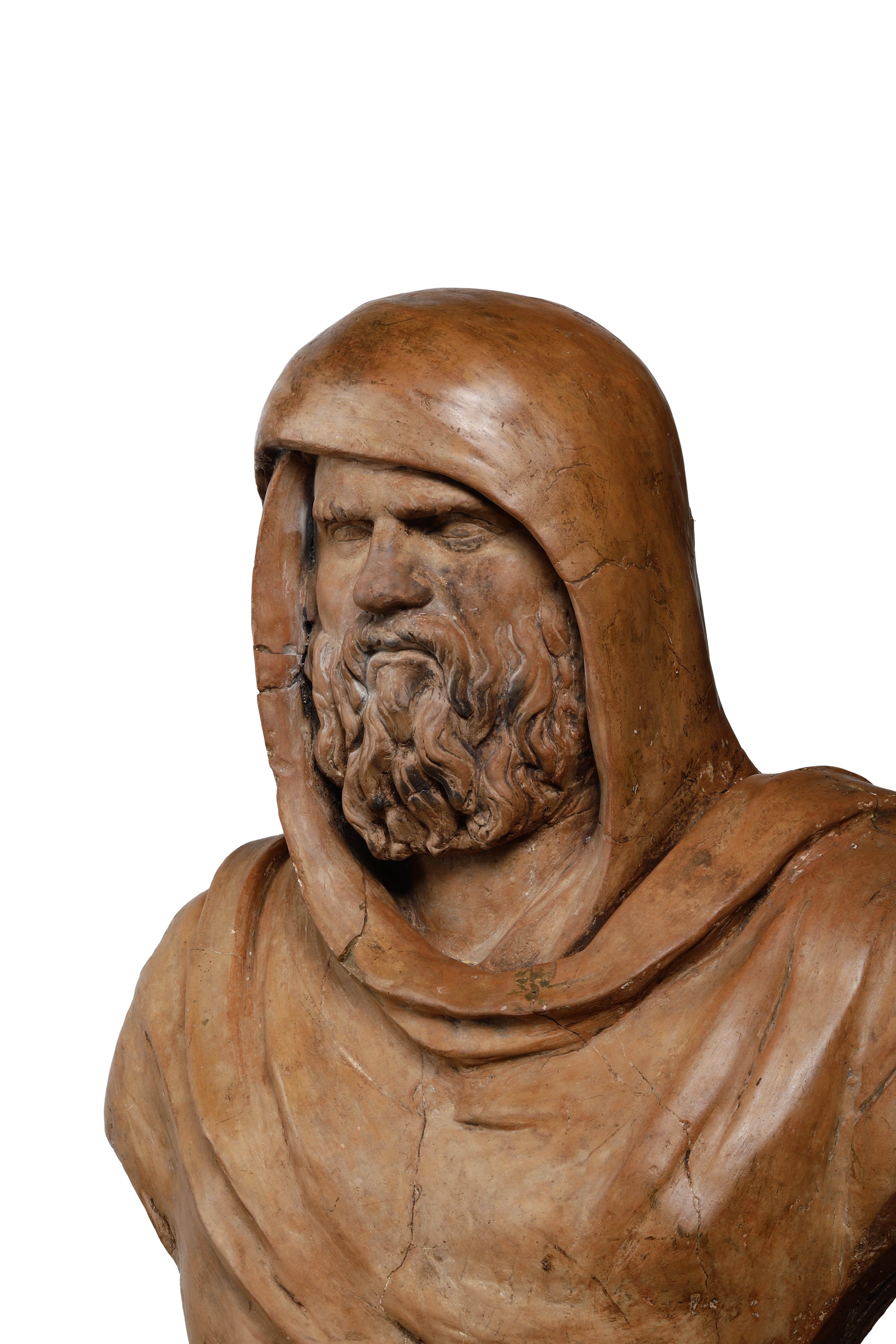 Busto di Filosofo (socrate ?). Arte Rinascimentale, Probabilmente Napoli, XVI Secolo