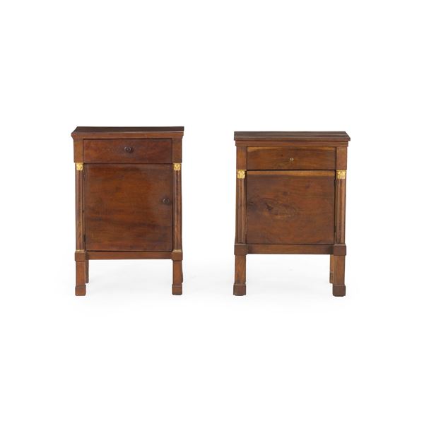 Coppia di comodini impero. XIX secolo