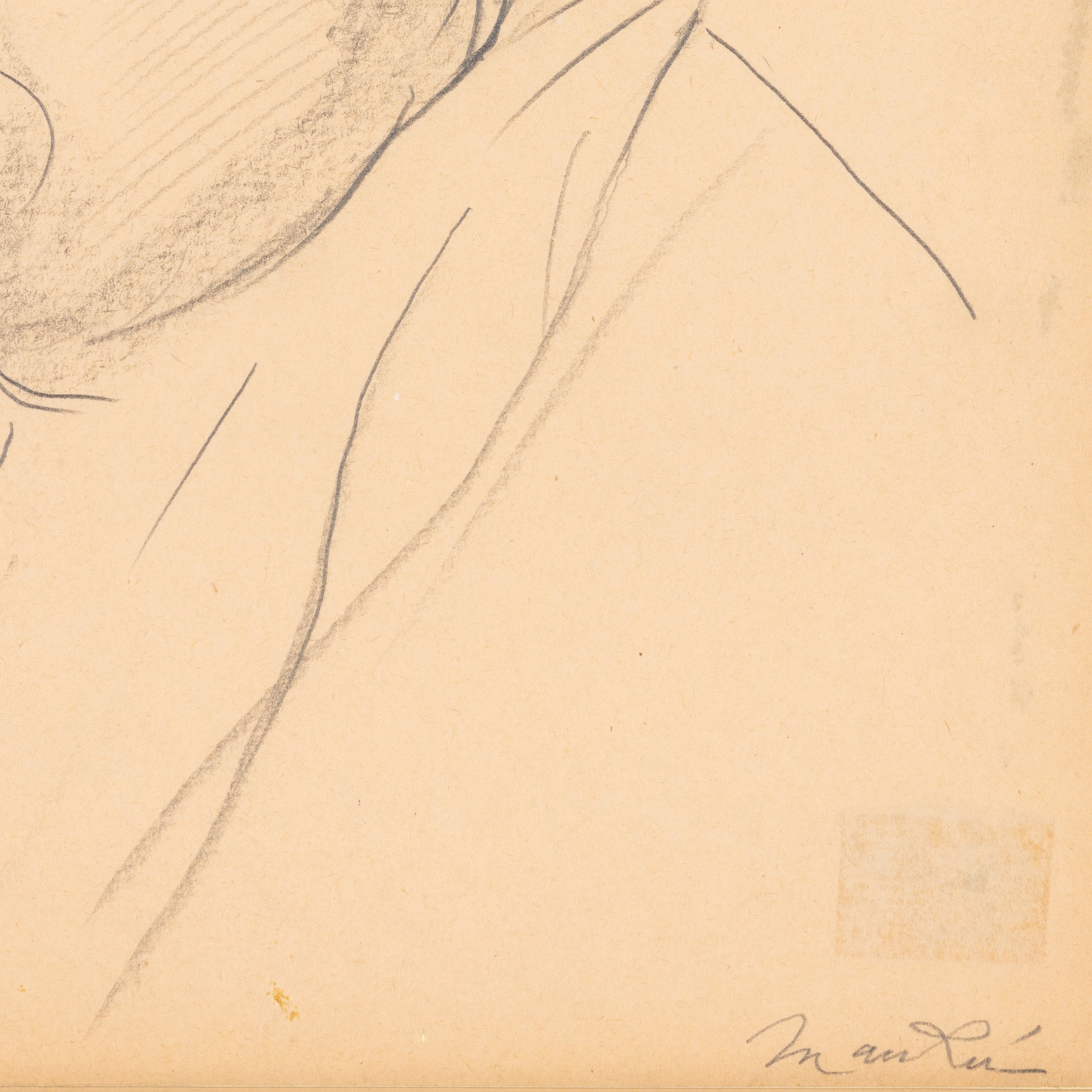 Giacomo Manzù - S.S. Giovanni XXIII (matita su carta)