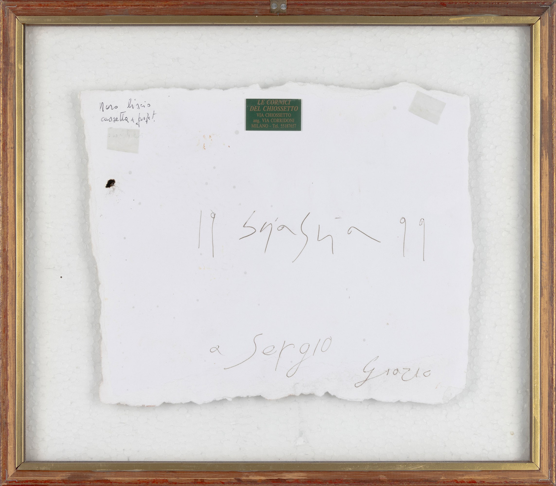 Filippo Sciascia - Viso rosa (tecnica mista su carta)