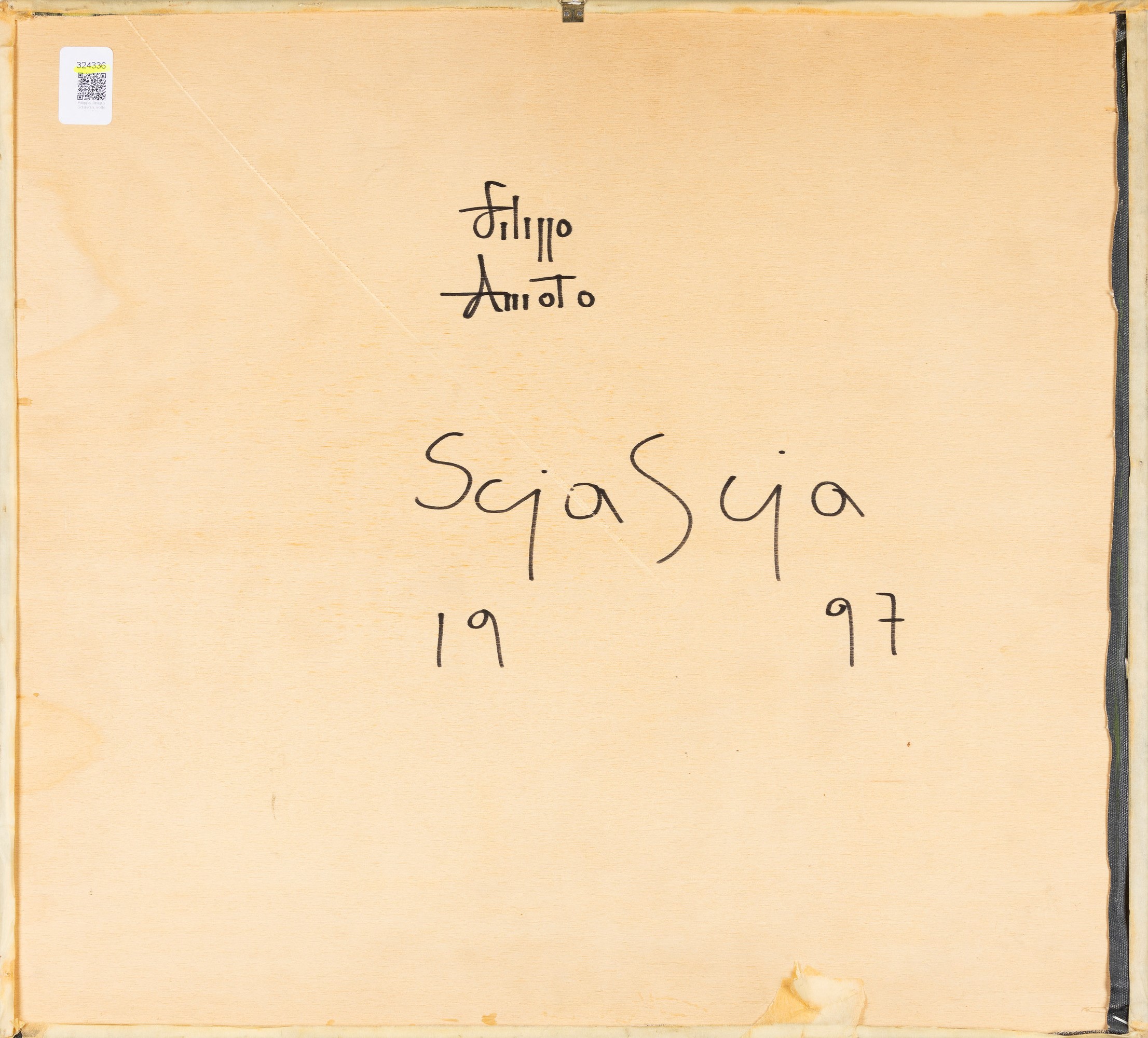 Filippo Sciascia - Senza titolo, olio su tavola (1997)