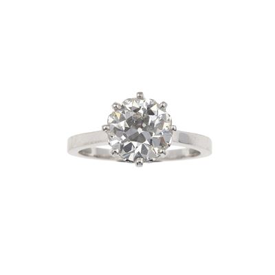 Anello con Diamante di Vecchio Taglio di Ct 2.00 Circa