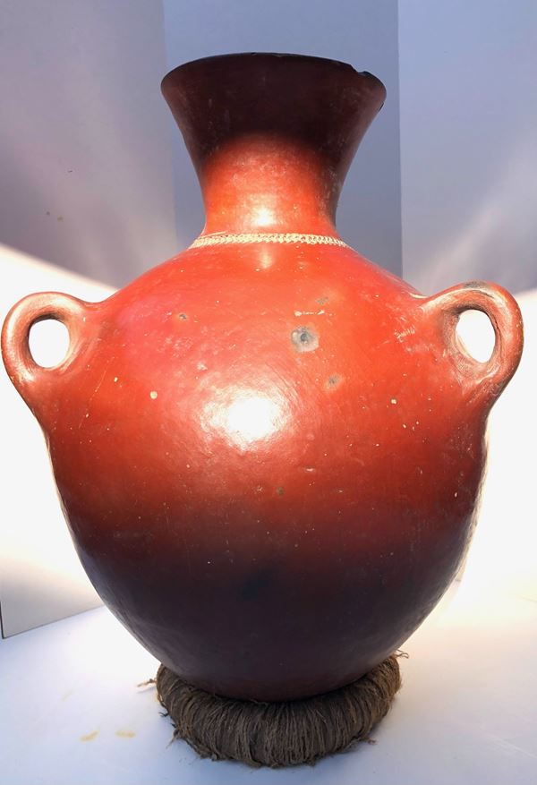 CULTURA AFRICANA. GRANDE VASO GLOBULARE, VECCHIA MANIFATTURA DEL XX SECOLO