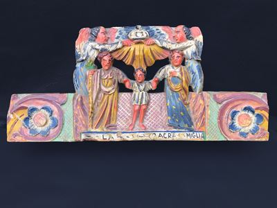 Frammento di Carretto Siciliano Rappresentante la Sacra Famiglia