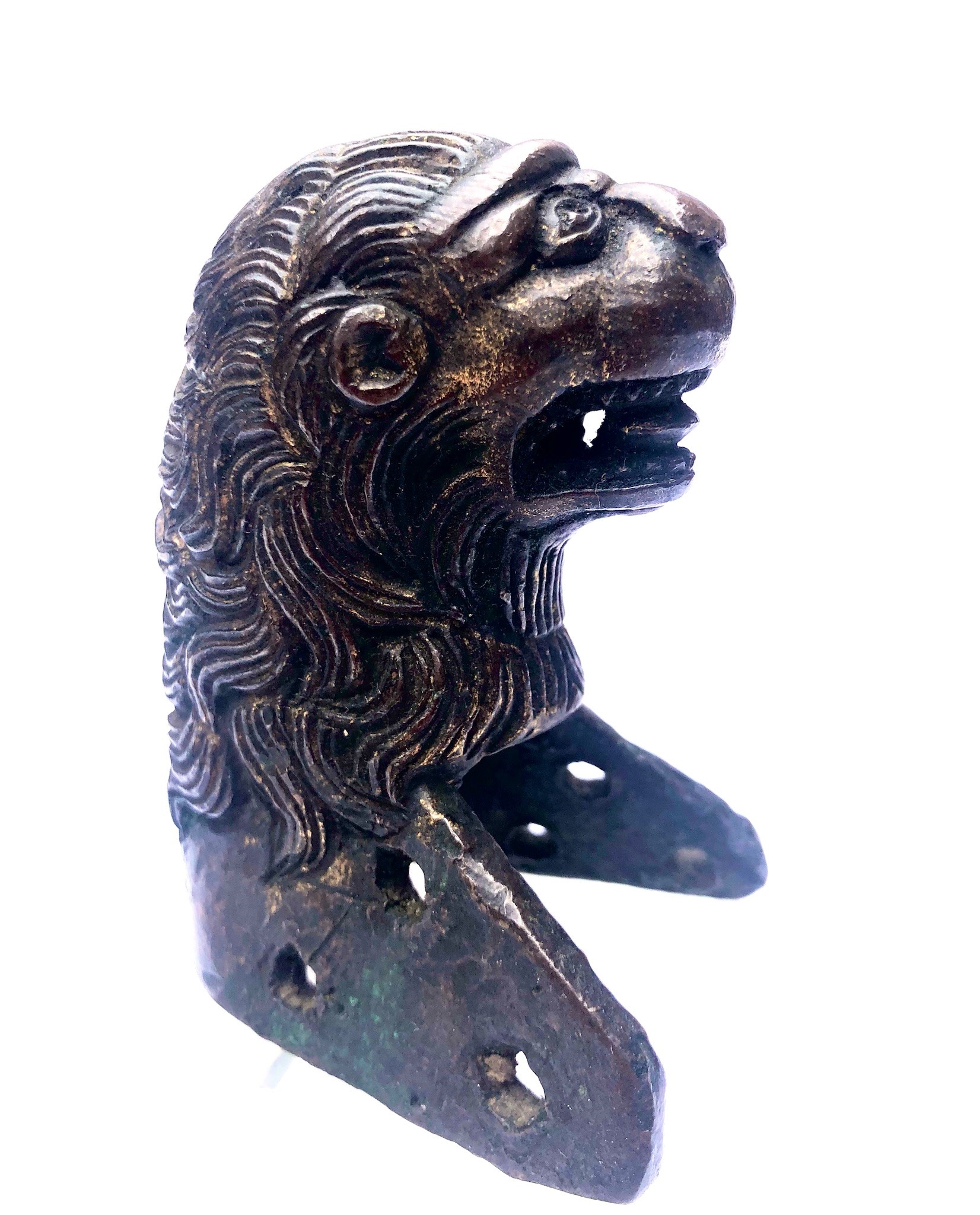 Leone in Bronzo con Tracce di Doratura, XVI Secolo o Epoca Anteriore