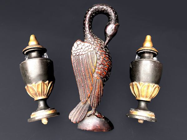 3 ANTICHI ELEMENTI IN LEGNO