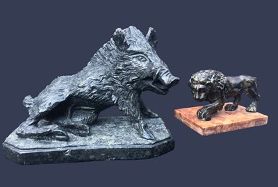 Grand Tour, Firenze, 2 Sculture XIX Secolo