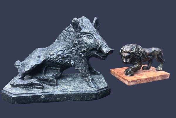 GRAND TOUR, FIRENZE, 2 SCULTURE XIX SECOLO
